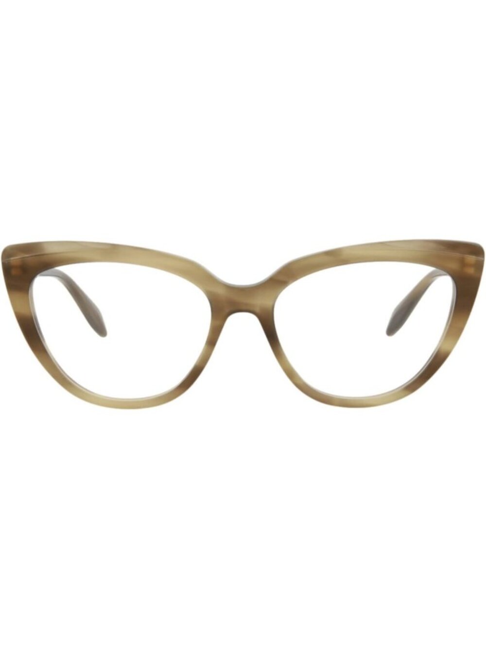 Alexander McQueen Cat Eye Optical Frames Havana Havana Transparent Luxury
